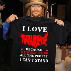 I love Trump Because shirt True Trump Supporters Trump 2024 to take back America Again
