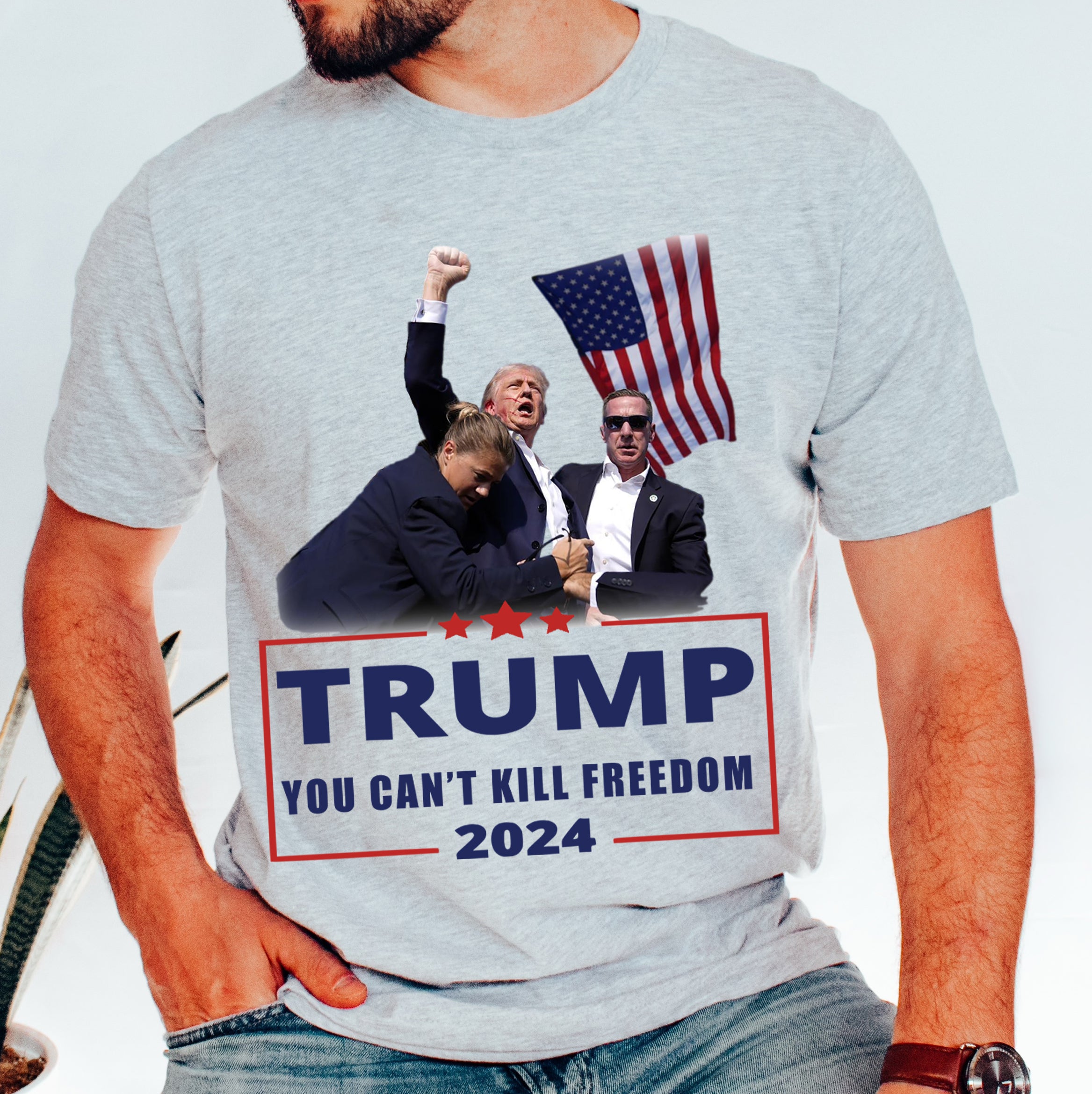 Trump shot Shirt Can't kill freedom shirt, Trump Shooting shirt