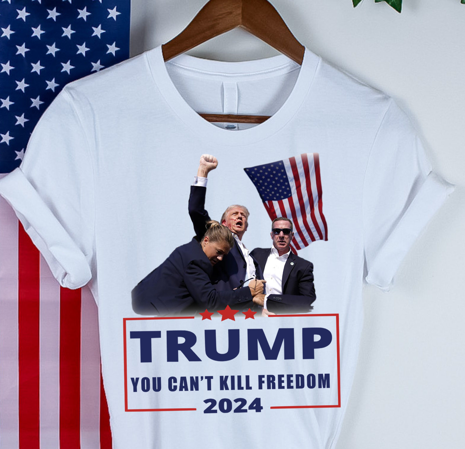 Trump shot Shirt Can't kill freedom shirt, Trump Shooting shirt