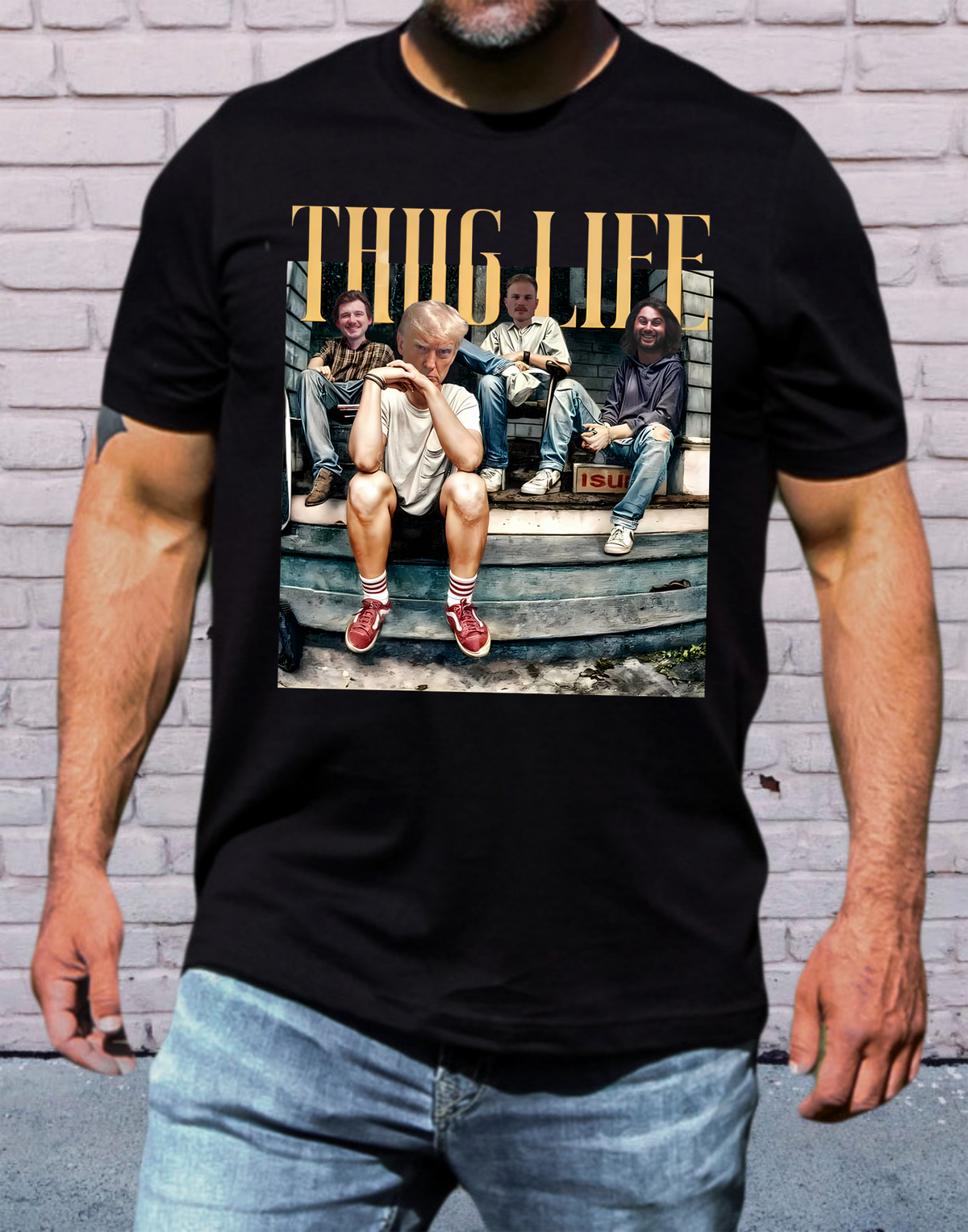 UNISEX Trump Thug Life tee sweatshirt hoodie wallen Koe Zaach Trump apparel trump 2024 maga