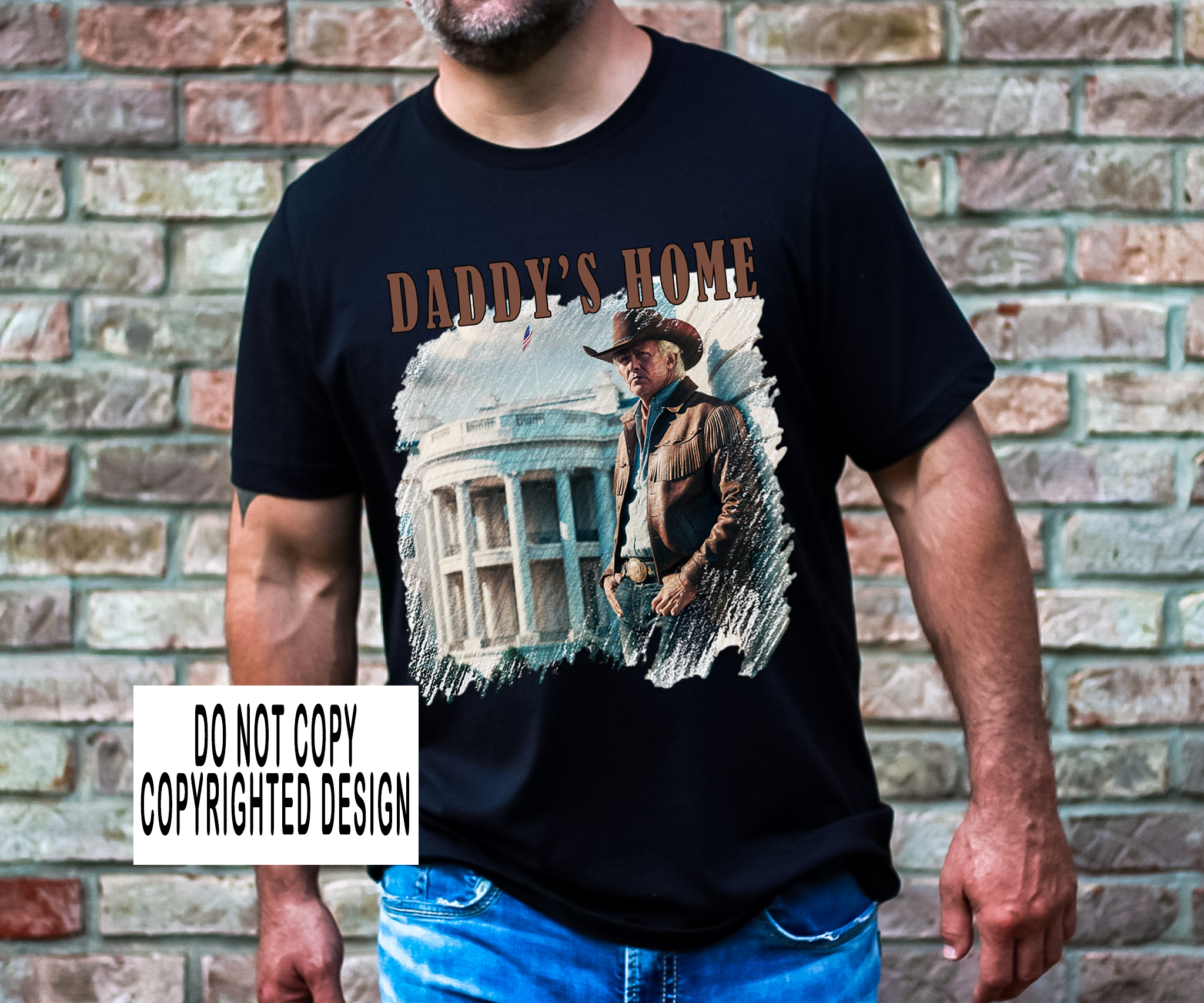 Cowboy Trump daddy's home tee shirt sweatshirt trump's home apparel trump 2024 maga