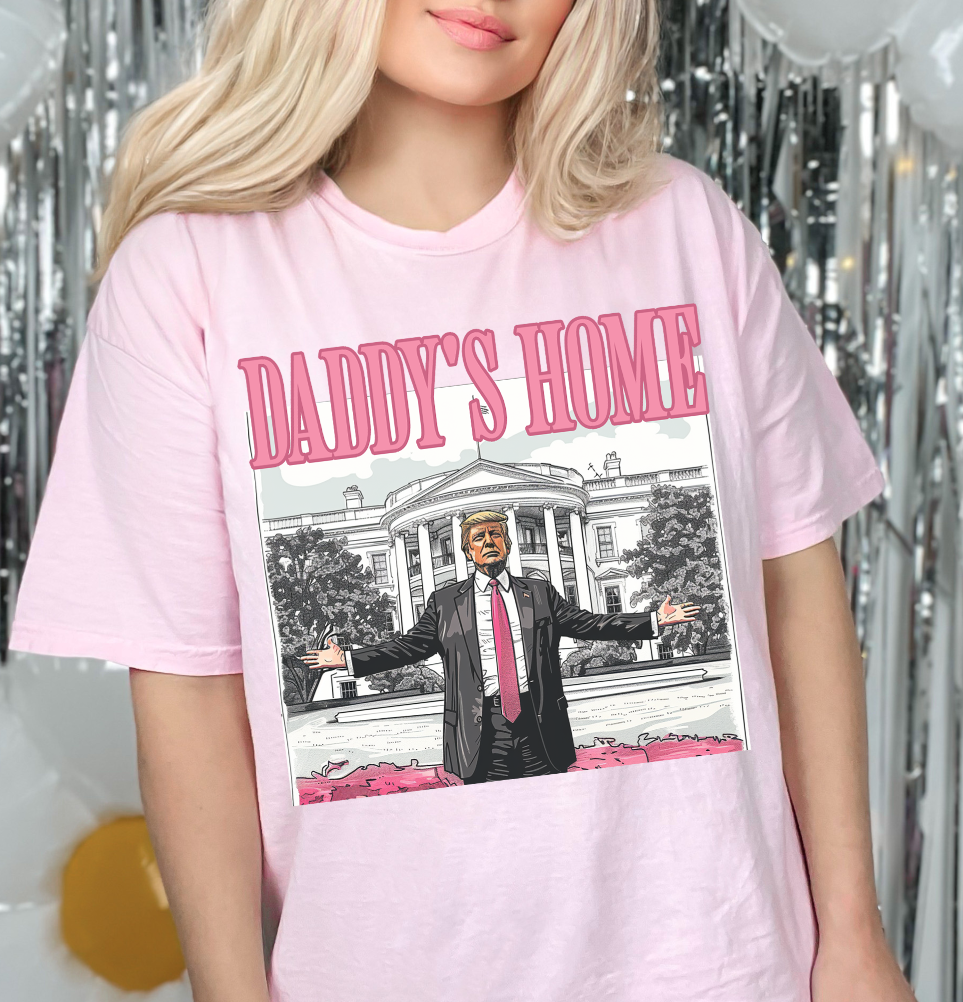 daddy's on his way tee shirt sweatshirt dont worry daddy's on his way trump's driving car apparel trump 2024 maga Clothing