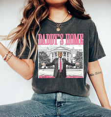 daddy's on his way tee shirt sweatshirt dont worry daddy's on his way trump's driving car apparel trump 2024 maga Clothing