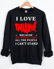 I love Trump Because shirt True Trump Supporters Trump 2024 to take back America Again