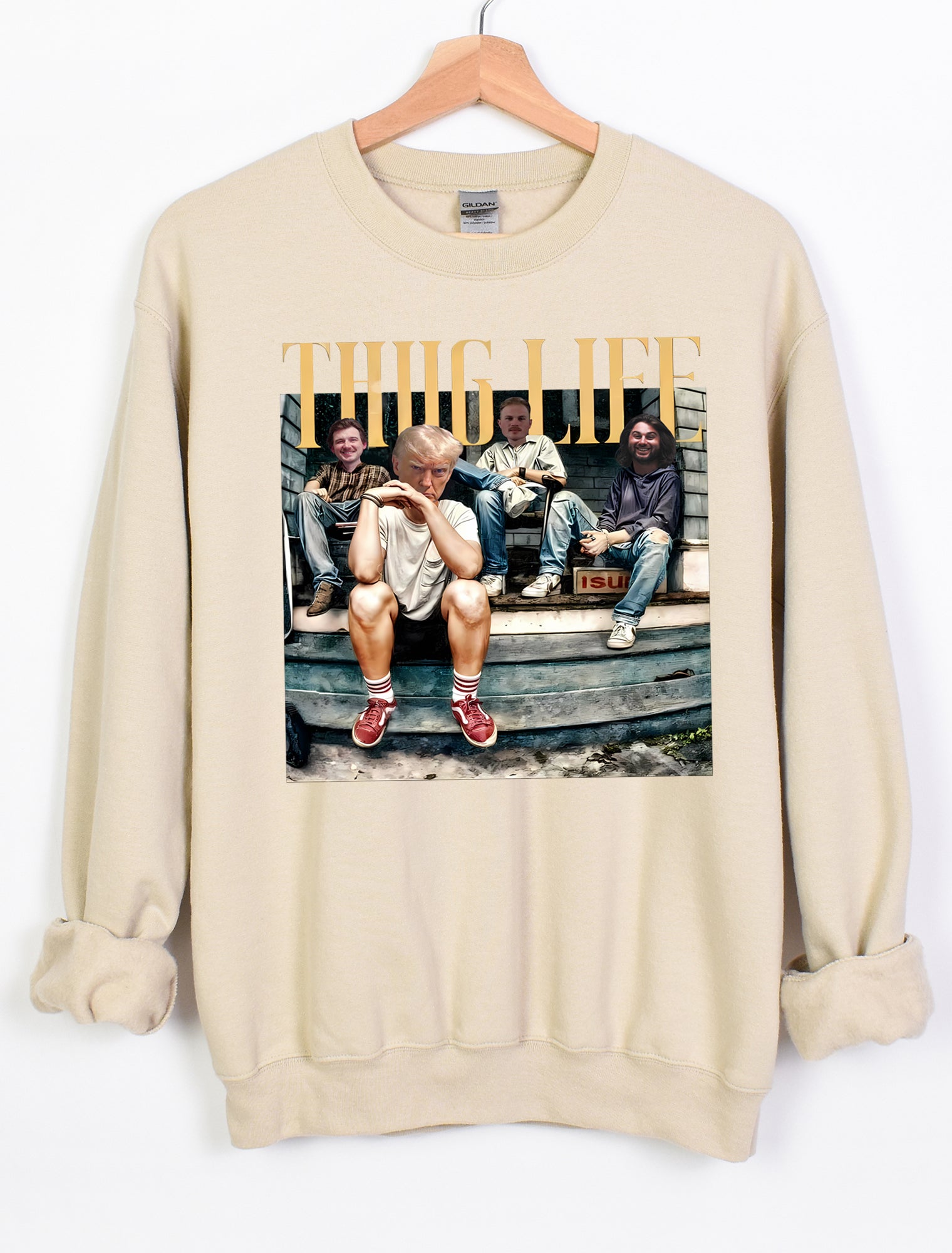 UNISEX Trump Thug Life tee sweatshirt hoodie wallen Koe Zaach Trump apparel trump 2024 maga