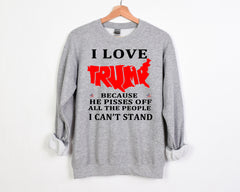 I love Trump Because shirt True Trump Supporters Trump 2024 to take back America Again