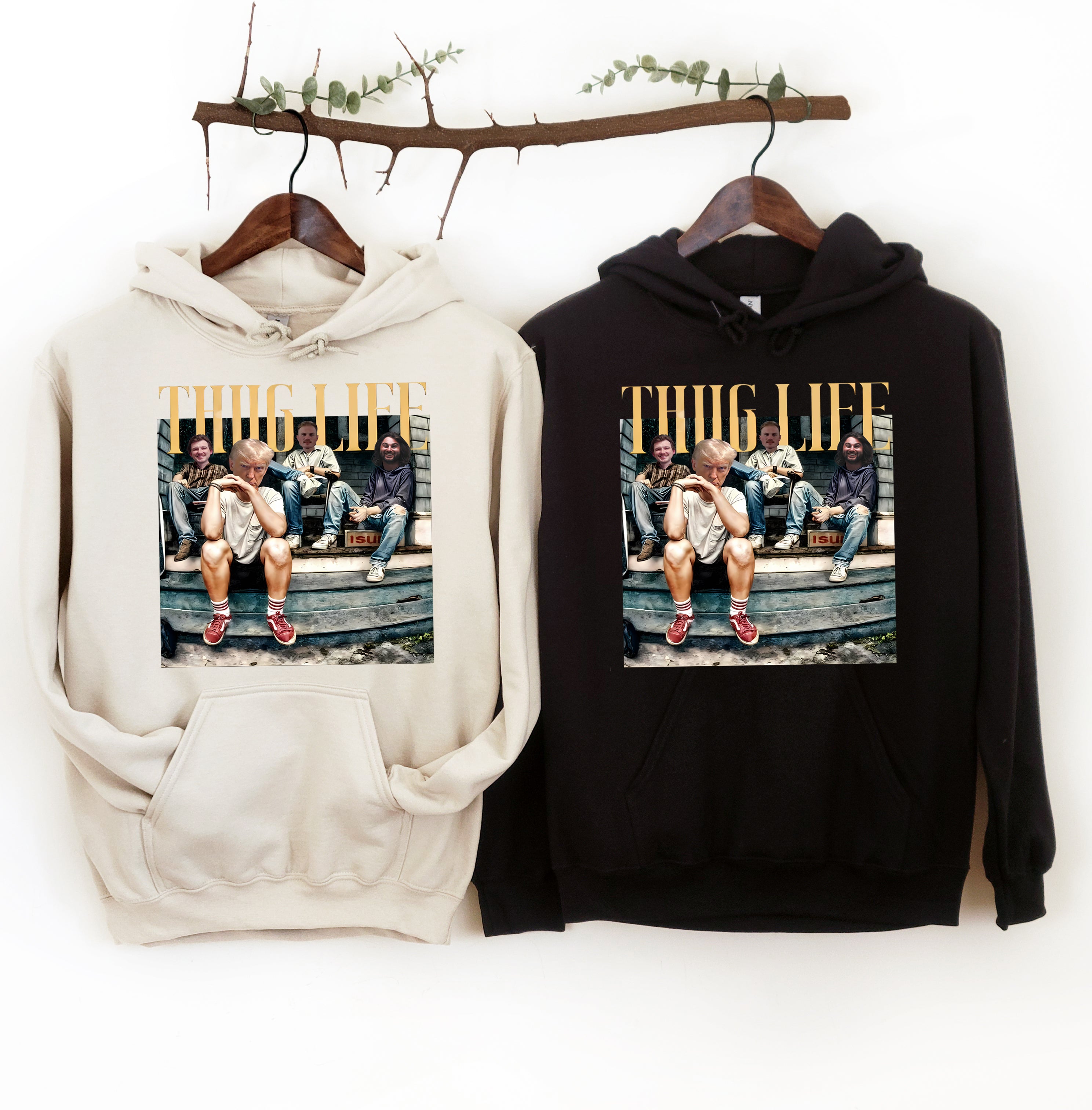 UNISEX Trump Thug Life tee sweatshirt hoodie wallen Koe Zaach Trump apparel trump 2024 maga