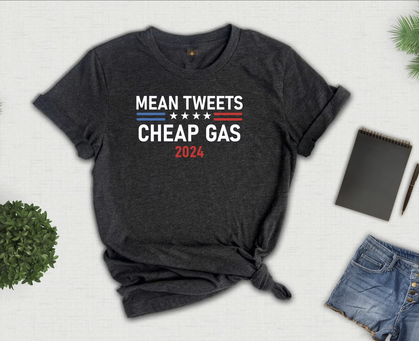 Mean Tweets and Cheap Gas 2024 Shirt, Pro Trump 2024 Tee, Republican Shirt, Anti Biden Shirt, Trump Shirt, Republican Gift, Patriotic Shirt Funny Politc shirt Political Graphic tee, Trump Train shirt