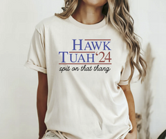 Hawk Tuah Spit On That Thang 2024 Shirt Hawk Tuah 24 Funny Trendy Sweatshirt for Women Men Viral Crewneck Tshirt Viral Funny Shirt Hawk Tuah Girl 