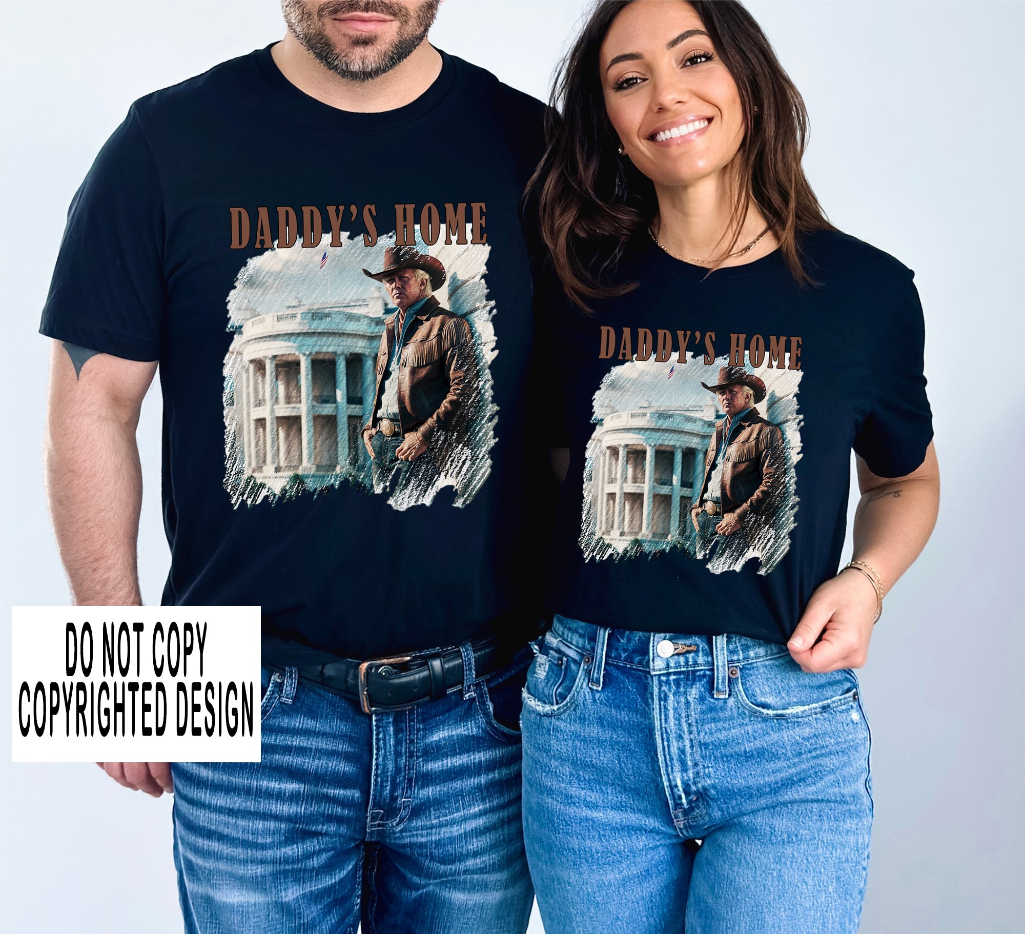 Cowboy Trump daddy's home tee shirt sweatshirt trump's home apparel trump 2024 maga
