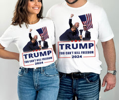 Trump shot Shirt Can't kill freedom shirt, Trump Shooting shirt
