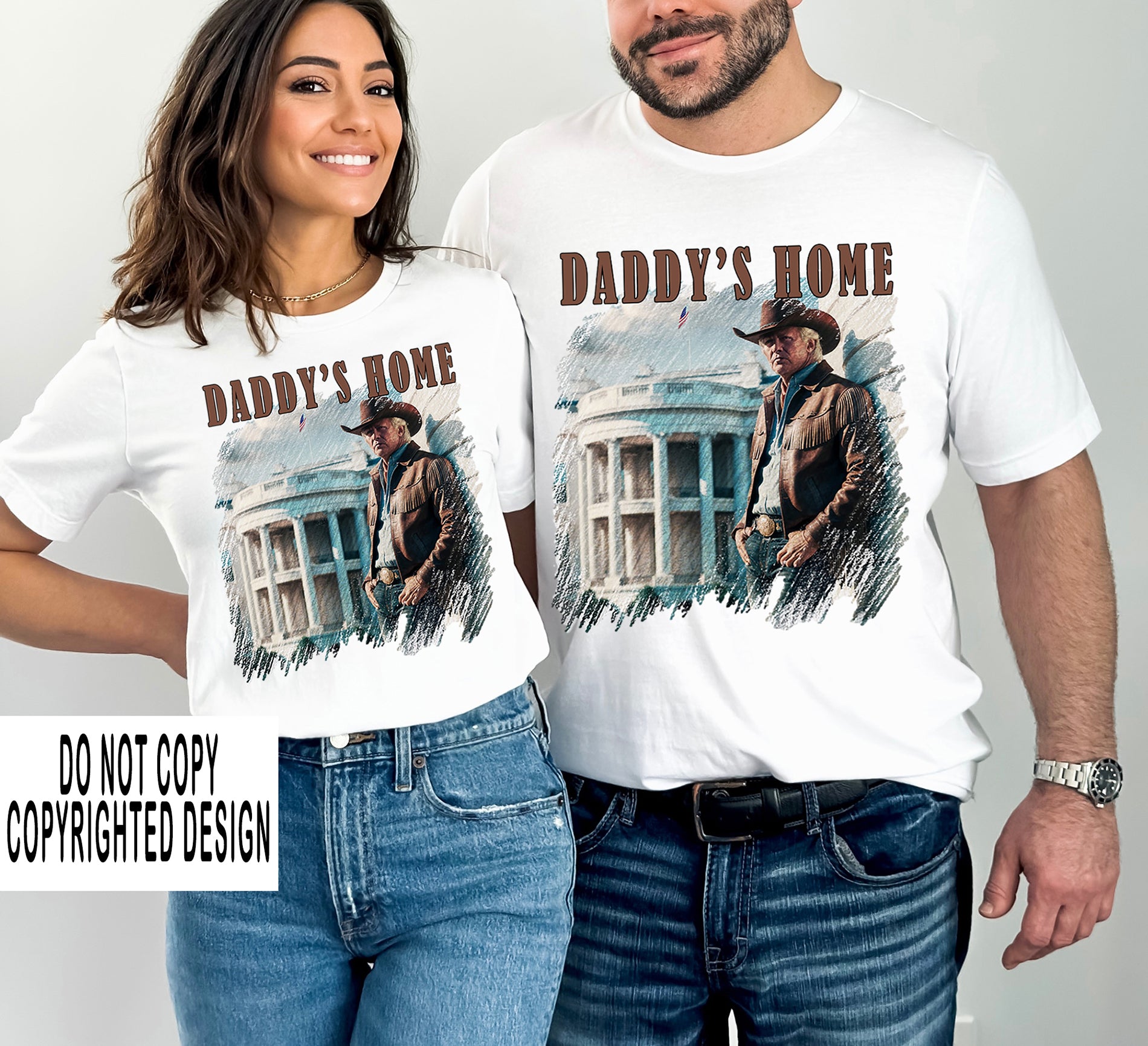 Cowboy Trump daddy's home tee shirt sweatshirt trump's home apparel trump 2024 maga