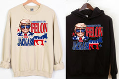 i'd rather vote for a felon than a Jackass Shirt Trump 2024 shirt Unisex Republican shirt, MAGA  Politc shirt Political Graphic tee, Trump Train shirt, Election 2024 T Shirt, Trump always