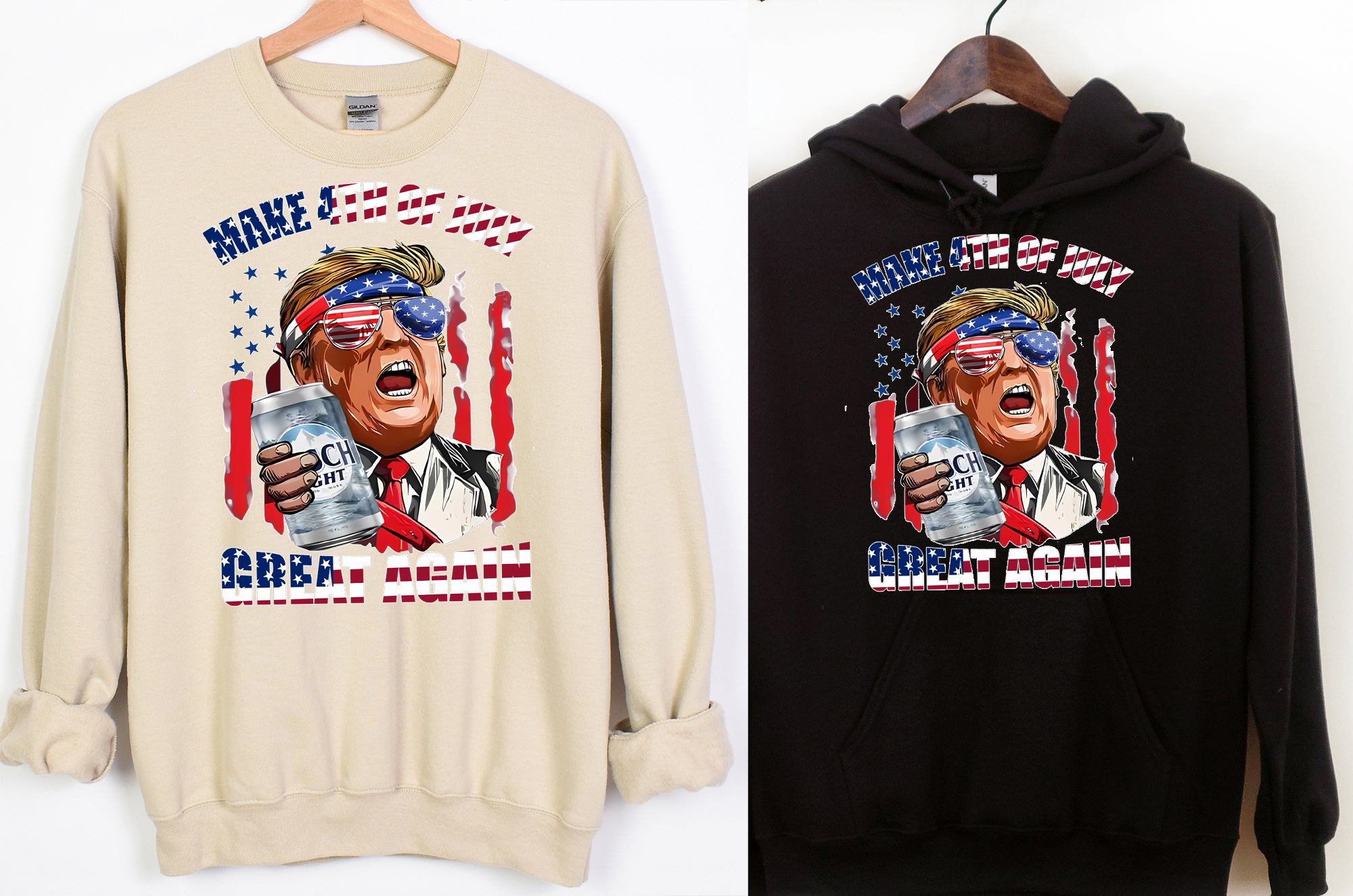 Busch Light Comfort Colors Shirt, Make Trump 4th of July Great Again Shirt,Trump 4th Of July Shirt MAGA Political Graphic tee, Trump Train shirt, Election 2024 T Shirt, Trump always