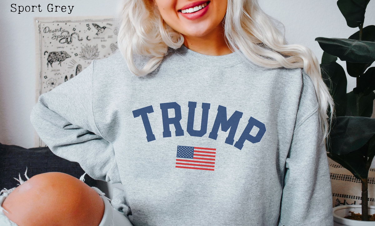 UNISEX Trump 2024 American Flag tee sweatshirt hoodie Trump 2024 shirt trump's home apparel trump 2024 maga donald trump shirt donald trump 2024 merch gift