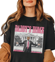 daddy's on his way tee shirt sweatshirt dont worry daddy's on his way trump's driving car apparel trump 2024 maga Clothing