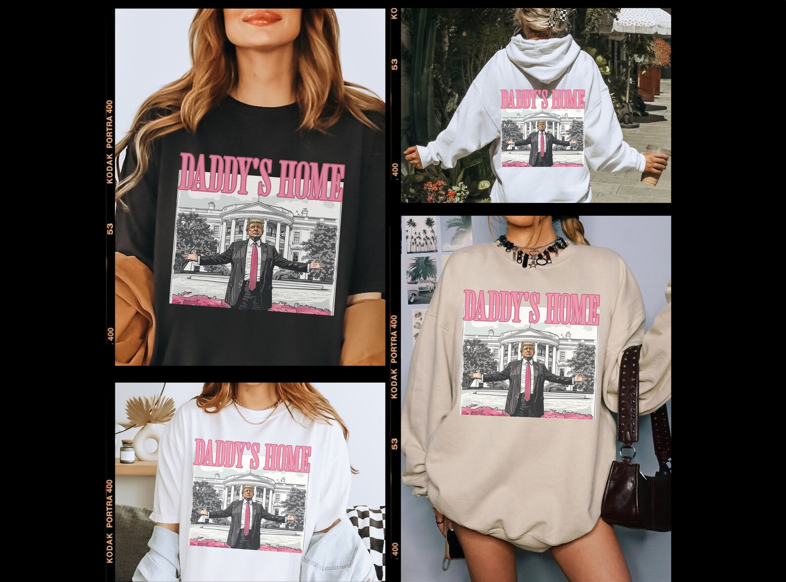 daddy's on his way tee shirt sweatshirt dont worry daddy's on his way trump's driving car apparel trump 2024 maga Clothing